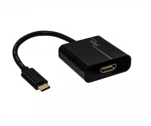 Adapter USB Type C male to HDMI female, 4K*2K@60Hz, HDR, black, DINIC Box